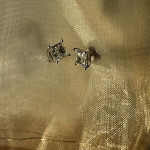 Nordstrom 2 ct Cubic Zirconia Four Prong Stud Earrings